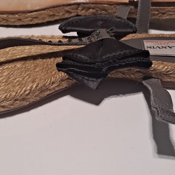 Lanvin flat espadrils with satin bow ribbon closure.  Size 42. Made in Spain - Picture 11 of 12